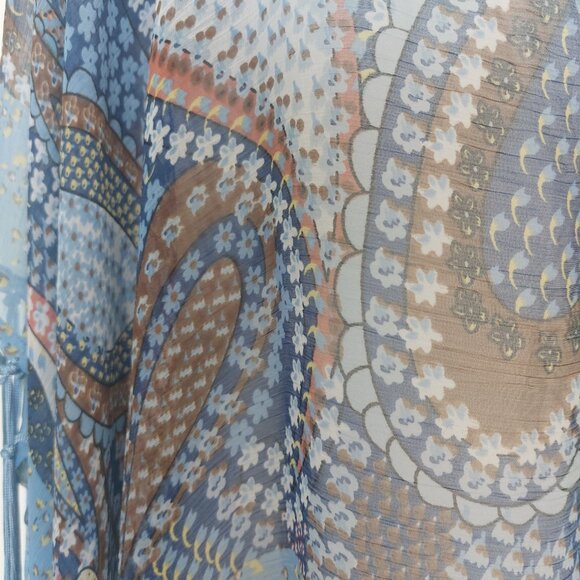 Steve Madden Sheer Paisley Print Poncho 1SFA - Picture 3 of 5